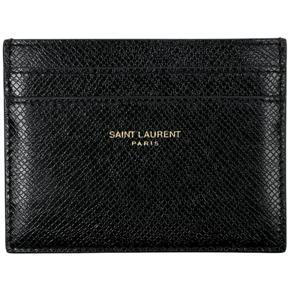 Saint Laurent Card Case Wallet Leather Black
